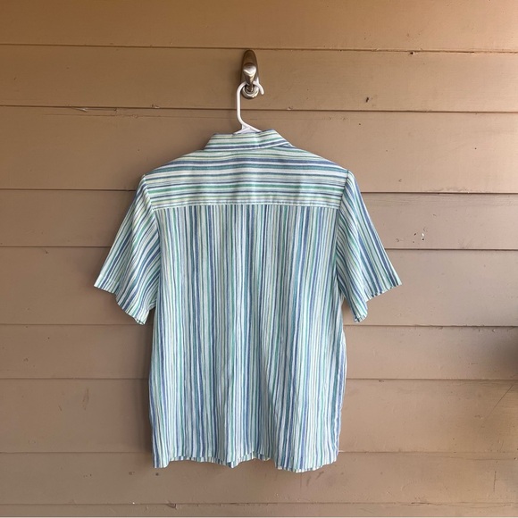 Alfred Dunner Striped Button Down Shirt - Size 14 - Vintage Preppy Modest Casual - Picture 4 of 4
